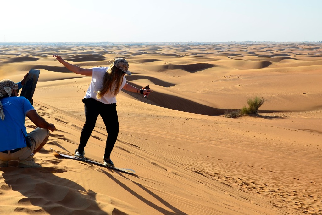 Sandboarding on 300m Dunes