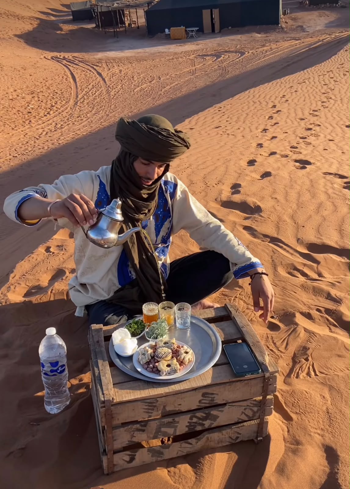 Berber tea ceremony